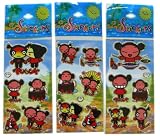 : Outdoor Fun Pucca & Garu stickers - 3pcs set