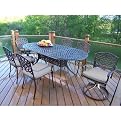 Mississippi 7-pc. Oval Dining Set - Antique Bronze