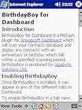 BirthdayBoy for Dashboard