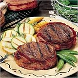 Gourmet Food : Four 10 oz. Filet Mignons-bacon wrapped