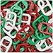BEADTIN Christmas Mix Opaque 25mm Plastic Soda Pop Tabs (2oz)
