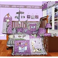 Custom Baby Girl Boutique -Safari 15 PCS Crib Bedding