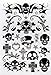280 Temporary Tattoos - Skulls - Style 32
