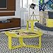 Manhattan Comfort 2-Pc Round Coffee Table Set in Yellow