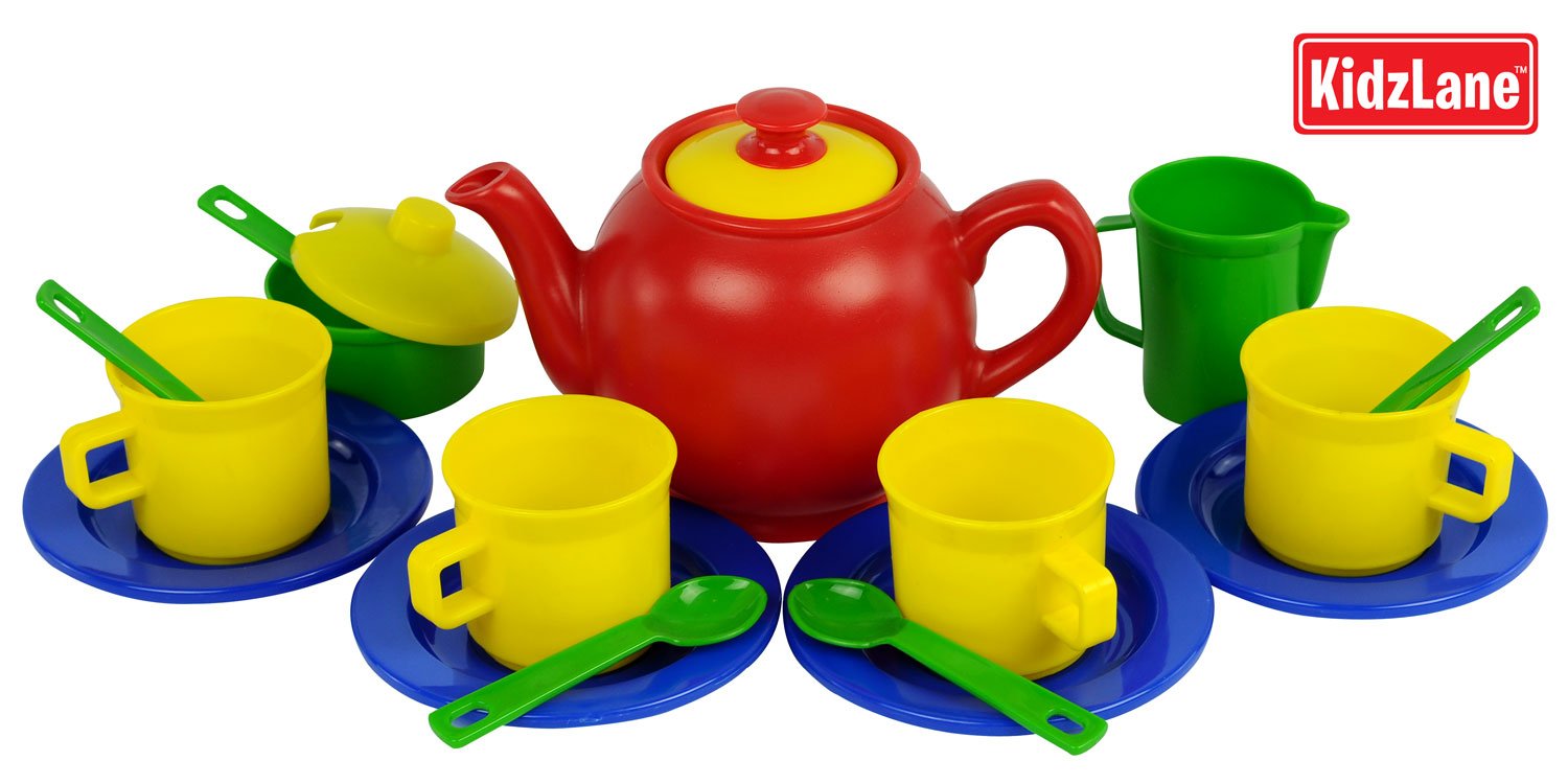 Durable Children's Tea Set, Pretend Play Tea Set for Little Girls