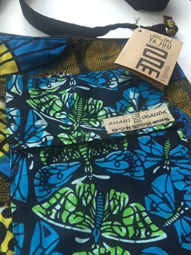 Cross Body Messenger Bag Fair Trade Handmade in Uganda of African Fabric 9 X 10