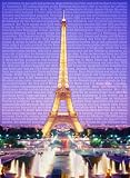 Lupu ,Text Puzzle M-. - Eiffelturm  ( 1000 Teile)