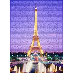 Lupu ,Text Puzzle M-. - Eiffelturm  ( 1000 Teile)