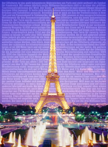 Lupu ,Text Puzzle M-. - Eiffelturm  ( 1000 Teile)