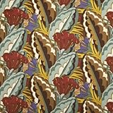 V&A Fabric - Deco Leaf (Tan)