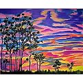 Outdoor Art - Sunset in the Pines by John Birch (22x28")