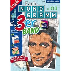 Farb-Nonogramm 3er-Band Nr. 1: Schwierigkeitsgrad: leicht bis schwer