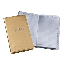 POST Pocket Address Book, Saffiano Gold