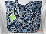 Vera Bradley Windsor Navy Vera Tote Handbag Purse New
