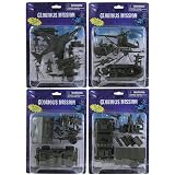 Glorious Mission Plastic Army Men Playset: 4 Packs of 1:32 Soldier Figures, Humvees, and Accessories