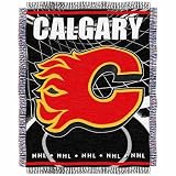 Calgary Flames Jacquard Woven Throw Blanket
