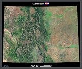 Colorado from space satellite map, print, poster, photo: 36 x 30.25 Glossy