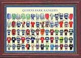 QPR FC FRAMED FOOTBALL SHIRT POSTER THROUGH THE AGES