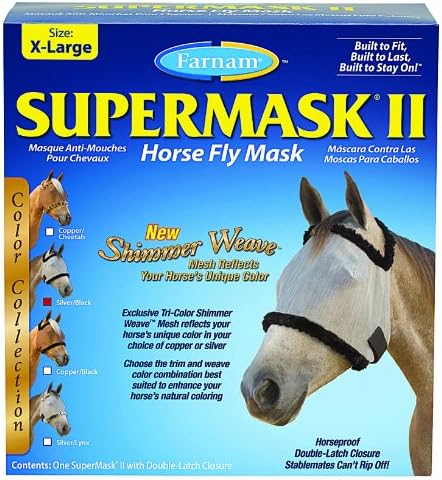 FARNAM COMPANIES INC 100503751 SUPERMASK II WITHOUT EARS SILVER/BLACK EXTRA LARGE