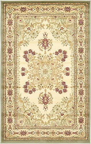 3' 3 x 5' 3 Isfahan Design Cream Rug