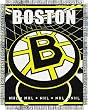 BOSTON BRUINS 48"x 60" Triple Woven Jacquard KNIT THROW BLANKET