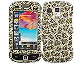 Bling Rhinestone Faceplate Diamond Crystal Hard Skin Case Cover Leopard Gol ....