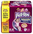 Huggies Pull-Ups Nighttime Training Pants Size 2T-3T Biggie Pack Girl, 54-Count