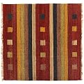 Rambler Hemp Rug - Burgundy/Multicolor (8' Square)