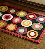 IMAGE OF 20 x 32-Inch Hand-Hooked Vivid Color Coins Rug, in Black