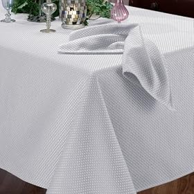 Prego Waffleweave 60-Inch-by-120-Inch Tablecloth, WhitePrego Waffleweave Tablecloth
