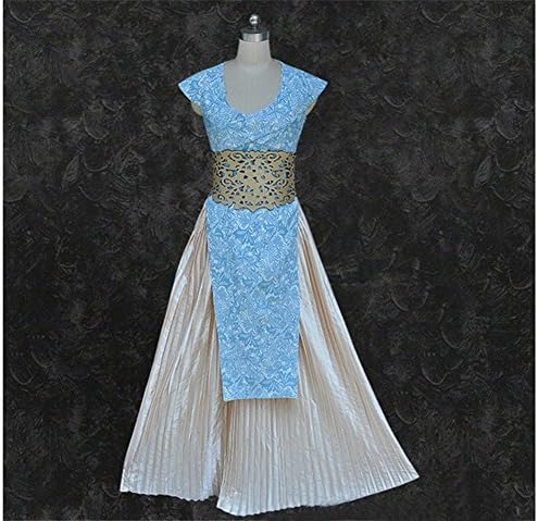 Game of Thrones Daenerys Targaryen Cosplay Costume Blue Dress