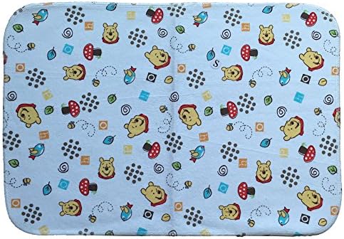 Baby Deluxe Change Pad - Infant Baby Deluxe Flannel And Bamboo Fiber Cotton Change Pad,Waterproof Cartoon Pattern Diaper Changing Pad For Home And Travel (Winnie the Pooh 70 cm x50cm)