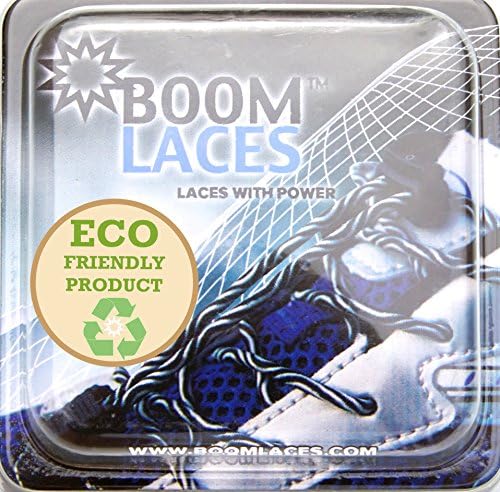 BOOMLACES "Laces With Power" No Tie Shoelaces For Boys, Girls, Men, &amp; Women (Red/Black Shoelaces)