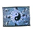 Ying Yang Blue Tone Tapestry, 52 x 76, Made of 100% Cotton