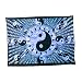 Ying Yang Blue Tone Tapestry, 52 x 76, Made of 100% Cotton