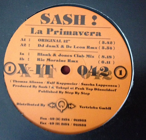 Sash-La Primavera-(EDL 4868-1)-CDS-FLAC-1998-WRE Download