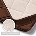Soft Non Slip Absorbent Bath Rugs,Memory Foam Bath Mats by DocBear (Brown,Size: W 17