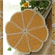 Lovely Floral Shape Crocheted/Quilted Hot Pad/Doily-Y