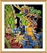 Dragon Float, New Orleans Mardi Gras Photograph - Beautiful approx. 25"x29" Framed & Matted - 1 1/2" Antique Style Gold Frame - Photographic Print by Carol M. Highsmith