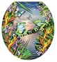 Toilet Tattoos TT-LS01-R Frogs in the Moonlight Design, Round