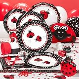 LadyBug Fancy Deluxe Party Pack for 8 & 8 Favor Boxes