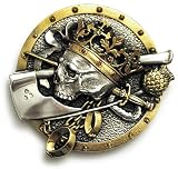 DEAD KING Silver & Gold Belt Buckle Serious Bling Exclusive
