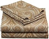 61WiYGbKCuL. SL160  Tuscan Paisley Collection 300 Thread Count Cotton King Sheet Set, Mocha