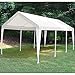 King Canopy 10-Feet by 20-Feet Fitted Replacement Cover w/Legs Skirts, 180gsm Polyethlene, Fits a 10-feet 8-inch x 20-feet Frame, White/White