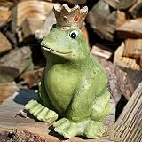 Eigenschaften LIVING-ART24  / IMPOSANTER FROSCHKÖNIG MIT KRONE AUS TERRACOTTA