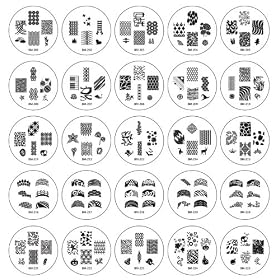 Bundle Monster Nail Art Nailart Polish Stamp Stamping Manicure Image Plates Accessories Set Kit 25pc