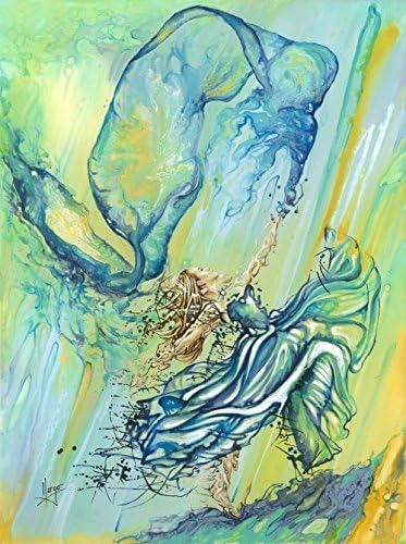 Embellished Canvas Wall Art 26x18, 40x26, 60x40 - LIVE TO THE FULLEST - is a retouched print on canvas hand painted with thick acrylics by Karina Llergo Art