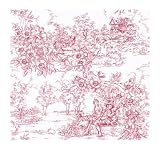 York Wallcoverings AT4158 Ashford Toiles Scenic Wallpaper, White/Red