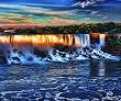 Sunset at the Falls 550pc Jigsaw Puzzle by Barry Shefsky
