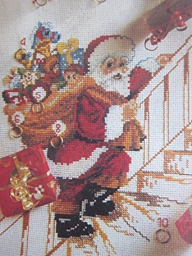 Oehlenschlagers Noel Julekalendar Christmas Advent Calendar 09119 Counted Cross Stitch Fabric Size 15 X 31.5 Inches